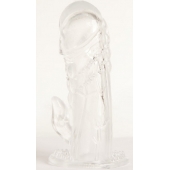 Прозрачная гелевая насадка с клиторальным отростком - 13 см. - Toyfa Basic - в Симферополе купить с доставкой