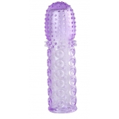 Насадка гелевая фиолетовая с точками, шипами и наплывами - 13,5 см. - Toyfa Basic - в Симферополе купить с доставкой