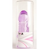 Фиолетовая гелевая насадка с шипами - 13 см. - Toyfa Basic - в Симферополе купить с доставкой