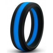 Черно-синее эрекционное кольцо Silicone Go Pro Cock Ring - Blush Novelties - в Симферополе купить с доставкой