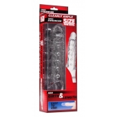 Прозразная закрытая насадка на пенис с поддержкой мошонки Clearly Ample Penis Enhancer - 22 см. - XR Brands - в Симферополе купить с доставкой