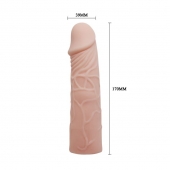 Закрытая телесная насадка-фаллос - 17 см. - Sex Expert - в Симферополе купить с доставкой