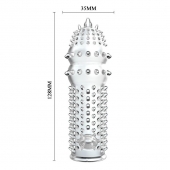Закрытая прозрачная насадка Crystal sleeve - 14,2 см. - Erowoman-Eroman - в Симферополе купить с доставкой