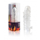 Закрытая прозрачная рельефная насадка Crystal sleeve - 13 см. - Erowoman-Eroman - в Симферополе купить с доставкой