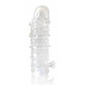 Закрытая прозрачная рельефная насадка Crystal sleeve - 13 см. - Erowoman-Eroman - в Симферополе купить с доставкой