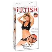 Черный податливый страпон Posable Partner Strap-On - 17,8 см. - Pipedream - купить с доставкой в Симферополе