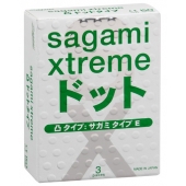 Презервативы Sagami Xtreme SUPER DOTS с точками - 3 шт. - Sagami - купить с доставкой в Симферополе