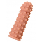 Телесная реалистичная насадка KOKOS Extreme Sleeve 02 с дополнительной стимуляцией - 12,7 см. - KOKOS - в Симферополе купить с доставкой