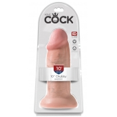 Телесный фаллоимитатор King Cock 10  Chubby - 25 см. - Pipedream