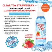 Очищающий спрей для игрушек CLEAR TOY Strawberry - 100 мл. - Биоритм - купить с доставкой в Симферополе