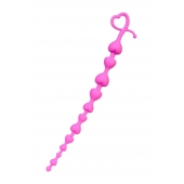 Розовая силиконовая анальная цепочка Long Sweety - 34 см. - ToyFa в Симферополе Розовая силиконовая анальная цепочка Long Sweety - 34 см. - ToyFa