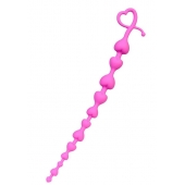 Розовая силиконовая анальная цепочка Long Sweety - 34 см. - ToyFa в Симферополе Розовая силиконовая анальная цепочка Long Sweety - 34 см. - ToyFa