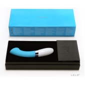 Голубой вибромассажёр Gigi 2 Turquoise Blue - Lelo купить в Симферополе с доставкой в Orgasmix.ru Голубой вибромассажёр Gigi 2 Turquoise Blue - Lelo