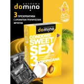 Презервативы для орального секса DOMINO Sweet Sex с ароматом тропических фруктов - 3 шт. - Domino - купить с доставкой в Симферополе