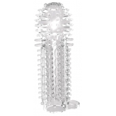 Закрытая прозрачная насадка на пенис с шипиками Nubby Sleeve - 14,5 см. - Chisa - в Симферополе купить с доставкой
