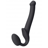 Черный безремневой страпон Silicone Bendable Strap-On S - Strap-on-me - купить с доставкой в Симферополе