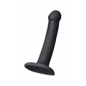 Черный фаллос на присоске Silicone Bendable Dildo S - 17 см. - Strap-on-me - купить с доставкой в Симферополе