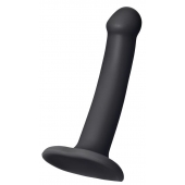Черный фаллос на присоске Silicone Bendable Dildo S - 17 см. - Strap-on-me - купить с доставкой в Симферополе