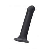 Черный фаллос на присоске Silicone Bendable Dildo L - 19 см. - Strap-on-me - купить с доставкой в Симферополе
