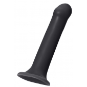 Черный фаллос на присоске Silicone Bendable Dildo XL - 20 см. - Strap-on-me - купить с доставкой в Симферополе