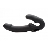 Черный безремневой страпон Urge Silicone Strap On с пультом ДУ - 24 см. - XR Brands - купить с доставкой в Симферополе