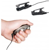 Черные электрические зажимы для сосков Shock Therapy Nipple Clamps - Pipedream - купить с доставкой в Симферополе