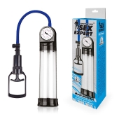 Прозрачная вакуумная помпа Sex Expert с манометром - Sex Expert - в Симферополе купить с доставкой