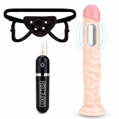 Регулируемые трусики с вибрирующей насадкой - 21 см. - Lux Fetish - купить с доставкой в Симферополе