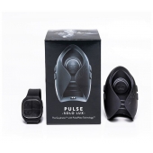 Темно-серый инновационный мужской осциллятор PULSE SOLO LUX с пультом ДУ - Hot Octopuss - в Симферополе купить с доставкой