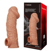 Телесная насадка на фаллос с фиксацией мошонки EXTREME SLEEVE - 15,6 см. - KOKOS - в Симферополе купить с доставкой