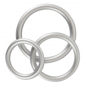 Набор из 3 эрекционных колец под металл Metallic Silicone Cock Ring Set - Orion - в Симферополе купить с доставкой