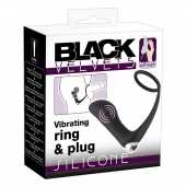 Черное эрекционное кольцо с анальной вибропробкой Vibrating Ring   Plug - Orion - в Симферополе купить с доставкой