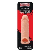Телесная насадка EXTENDER WITH BALL STRAP 5.5 - 14 см. - Dream Toys - в Симферополе купить с доставкой