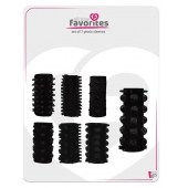 Набор из 7 черных насадок PENIS SLEEVES SET - Dream Toys - в Симферополе купить с доставкой