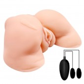 Телесная вибровагина Julie с 2 рабочими отверстиями - Baile - в Симферополе купить с доставкой