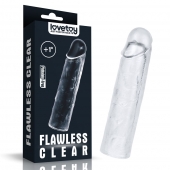 Прозрачная насадка-удлинитель Flawless Clear Penis Sleeve Add 1 - 15,5 см. - Lovetoy - в Симферополе купить с доставкой