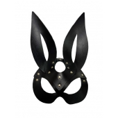 Черная кожаная маска зайки Miss Bunny - БДСМ Арсенал - купить с доставкой в Симферополе