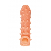 Телесная закрытая насадка с пупырышками Cock Sleeve Size M - 15,6 см. - KOKOS - в Симферополе купить с доставкой