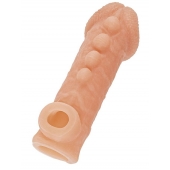 Телесная закрытая насадка с шишечками Cock Sleeve Size S - 13,8 см. - KOKOS - в Симферополе купить с доставкой