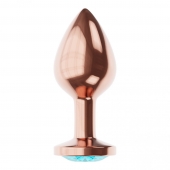 Пробка цвета розового золота с малиновым кристаллом Diamond Topaz Shine L - 8,3 см. - Lola Games - купить с доставкой в Симферополе