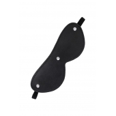 Черная кожаная маска Anonymo с мягким подкладом - ToyFa - купить с доставкой в Симферополе Черная кожаная маска Anonymo с мягким подкладом - ToyFa - купить с доставкой в Симферополе