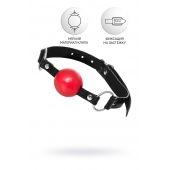 Красный кляп-шар на черных ремешках Anonymo - ToyFa - купить с доставкой в Симферополе Красный кляп-шар на черных ремешках Anonymo - ToyFa - купить с доставкой в Симферополе