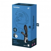 Черный анальный вибратор Heat Climax+ с функцией нагрева - 20,6 см. - Satisfyer - в Симферополе купить с доставкой