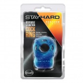 Голубое эрекционное виброкольцо Reusable 5 Function Cock Ring - Blush Novelties - в Симферополе купить с доставкой