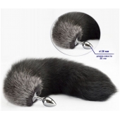 Серебристая анальная пробка с хвостом - Sitabella в Симферополе Серебристая анальная пробка с хвостом - Sitabella