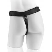 Страпон с телесной насадкой 7  Uncut with Strap on Harness - 18 см. - Pipedream - купить с доставкой в Симферополе