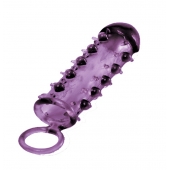 Закрытая фиолетовая насадка с пупырышками SAMURAI PENIS SLEEVE PURPLE - 14,5 см. - NMC - в Симферополе купить с доставкой