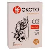 Тонкие презервативы OKOTO Thin Extra Soft - 3 шт. - Sitabella - купить с доставкой в Симферополе