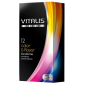 Цветные ароматизированные презервативы VITALIS PREMIUM color   flavor - 12 шт. - Vitalis - купить с доставкой в Симферополе