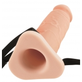 Телесный реалистичный фаллоимитатор с полостью Silicone Hollow Extension - 20 см. - Pipedream - купить с доставкой в Симферополе